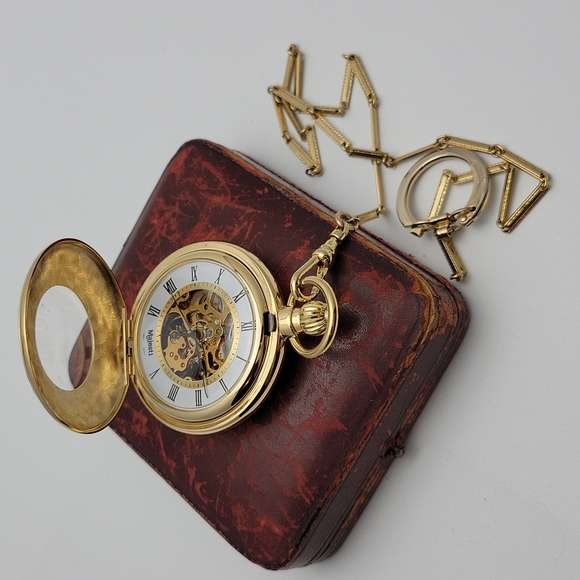 Majesti Accessories Majesti Co 7 Jewel Skeleton Mechanical Pocket